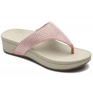 Vionic Pink and Cream Sandals